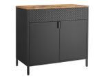 Boxxx Kommode, Schwarz, Metall, Holzwerkstoff, Vintage, 1 Fächer, 80x76x40 cm, Typenauswahl, Beimöbel erhältlich, stehend, Wohnzimmer, Kommoden & Sideboards, Kommoden