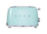 Smeg Toaster 50´s Style , Hellgrün , Metall , 32.5x19.8x19.5 cm , Krümelschublade, Auftaufunktion, Aufwärmfunktion, Schnellstoppfunktion, automatischer Auswurf nach Röstende, automatische Zentrierung der Toastscheibe, Bagel-Funktion , Küchengeräte, Toaster