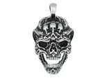 Kettenanhänger ADELIA´S "Herren Anhänger – Totenkopfanhänger aus Edelstahl", silber, Schmuckanhänger, Herren, Edelstahl, Kettenanhänger, Ideal als Geschenk – dezent und elegant
