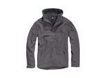 Anorak BRANDIT "Brandit Herren Fleece Pull Over Windbreaker", Herren, Gr. 4XL, charcoal, 100% Polyester, mehrfarbig, normal, ohne Ausschnitt, Jacken