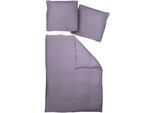 Bettwäsche ADAM "Uni Collection light", lila, B/L: 135cm x 200cm, 1 Stk., 1 Stk., Renforcé, B/L: 80cm x 80cm, 2 Stk., Renforcé, Obermaterial: 100% Baumwolle, Bettwäsche, Bettwäsche, aus 100 % Bio-Baumwolle, 2 teilig - Bettwäsche Set