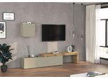 TV-Wand OTTO HOME "Chronos TV-Set, Wohnwand – Elemente frei platzierbar, Made in Italy", taube, eiche wotan, B:270cm H:190cm T:40cm, Kastenmöbel-Sets, TV-Wand, Lowboard Breite 270 cm, Hängeschrank Breite 50 cm, Made in Italy