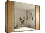 Schwebetürenschrank STAUD "Sonett 120 G, Made in Germany", braun (artisan eiche), B:270cm H:240cm T:68cm, Holzwerkstoff, Schränke, Schwebetürenschrank, mit vier verschiedenen Ausstattungsvarianten