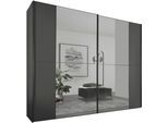 Schwebetürenschrank STAUD "Sonett 220G, Made in Germany", vulkan, B:270cm H:222cm T:68cm, Holzwerkstoff, Schränke, Schwebetürenschrank, mit vier verschiedenen Ausstattungsvarianten