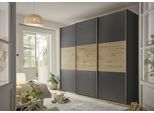 Schwebetürenschrank STAUD "Includo, Made in Germany", dekor vulkan, artisan eiche, B:298cm H:222cm T:68cm, Holzwerkstoff, Schränke, Schwebetürenschrank, Mit vier verschiedenen Ausstattungsvarianten