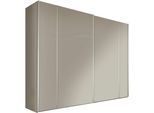Schwebetürenschrank STAUD "Sonett 100, Made in Germany", beige (sand), B:249cm H:240cm T:68cm, Holzwerkstoff, Schränke, Schwebetürenschrank, mit vier verschiedenen Ausstattungsvarianten