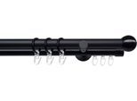 Gardinenstange LIEDECO "Stilgarnitur 20 mm Blues Kugel" Gr. 2, schwarz, L:160cm Ø:2mm, Eisen, Gardinenstangen, Gardinenstange, Gardinenstange Komplett