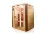 Dewello® Infrarotkabine Infrarotsauna TORONTO 160cm x 110cm inkl. 5 Vollspektrumstrahler, 4 Karbonstrahler, 4 Personen