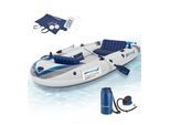 ArtSport Schlauchboot 322 cm für 4 Personen - Paddelboot aufblasbar mit 2 Sitzbänken & Zubehör