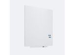 Rocada Whiteboard SKIN COLOUR, rahmenlos, modular, Hoch-/Querformat, magnethaftend, Ablageschale, B 1000 x H 1000 mm, lackierter Stahl, signalweiß RAL 9003