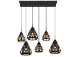 GLOBO LIGHTING Hängeleuchte "HASSAN", schwarz, 1 Stk., Leuchten, Hängelampe/Pendelleuchte/Esszimmer/Wohnzimmer/Esstisch, Hängeleuchte