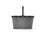 Reisenthel Einkaufskorb Carrybag frame twist silver, Grau, Metall, Textil, 22 L, quadratisch, 49x29x28 cm, faltbar, Freizeit, Koffer & Taschen, Einkaufskörbe