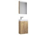 Mid.you Gästebad VCM Slito, Honigeiche, Holzwerkstoff, 41 cm, hängend, Badezimmer, Gäste-WC