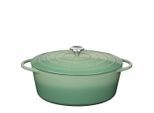 Küchenprofi Bratentopf Provence, Jadegrün, Metall, 7 L, oval, 26 cm, backofengeeignet, hitzebeständige Griffe, hitzebeständig, Kochen, Töpfe, Bräter