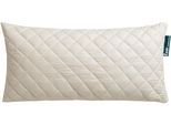 Naturfaserkissen FAN "Wolle Anti Milbe", weiß (natur), B:40cm L:80cm, Bezug: 100% Baumwolle. Füllung: 97% Wolle, 3% sonstige Fasern, Kopfkissen, Naturfaserkissen, reizfreier Schlafkomfort durch Milben-Ausrüstung