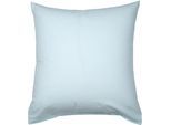 Kissenbezug JANINE "PIANO 0125 31 80x80", blau (kristallblau), B:40cm L:40cm, Mako-Soft-Seersucker, Obermaterial: 100% Baumwolle, Kissenbezüge, Kissenbezug, mit Reißverschluss