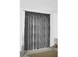 Vorhang WIRTH "Lupara" Gr. 5, grau, B:132cm H:255cm, Jacquard, Baumwolle, Polyester, Gardinen, Vorhang