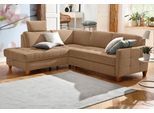 Ecksofa HOME AFFAIRE "Earl L-Form", braun (schoko), B:233cm H:80cm T:196cm, Luxus-Microfaser in Lederoptik (100% Polyester);Struktur fein (100% Polyester);Luxus-Microfaser ALTARA NUBUCK (100% Polyester), Sofas, Ecksofa, wahlweise auch mit Bettfunktion oder Bettfunktion mit Bettkasten
