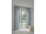 Vorhang WIRTH "Laufenberg" Gr. 3, blau, B:132cm H:225cm, Jacquard, Baumwolle, Polyester, Gardinen, Vorhang