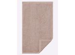 Handtuch WÄSCHEPUR Gr. 4, beige, B:16cm L:22cm, 100% Baumwolle, Handtücher, Handtuch