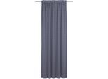 Vorhang ADAM "Graphic Ventus" Gr. 1, blau (dunkelblau), B:142cm H:145cm, Jacquard, Baumwolle, Gardinen, Vorhang, aus 100% Bio-Baumwolle