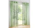 Gardine HEINE HOME Gr. 1, grün, B:140cm H:145cm, Polyester, Viskose, Gardinen, Gardine