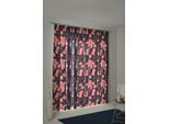 Vorhang ADAM "Eden" Gr. 3, bunt (pink, dunkelblau), B:145cm H:225cm, Jacquard, Baumwolle (Bio-Baumwolle), Gardinen, Vorhang, aus 100% Bio-Baumwolle