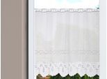 Gardine HOME WOHNIDEEN "LEONORA" Gr. 3, weiß, B:120cm H:80cm, Wirkware, Polyester, Gardinen, Gardine, Kurzstore Jacquard, Scheibengardine