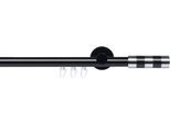 Gardinenstange LIEDECO "Innenlaufgarnitur 20 mm Piano Murcia" Gr. 4, schwarz, L:240cm Ø:20mm, Eisen, Gardinenstangen, Gardinenstange, Gardinenstange Komplett