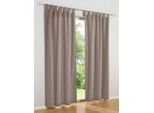 Vorhang HEINE HOME Gr. 2, grau (taupe), B:140cm H:175cm, Polyester, Gardinen, Vorhang