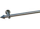 Gardinenstange INDEKO "Calais", silber (edelstahlfarben), L:430cm Ø:20mm, Gardinenstangen, Gardinenstange, Komplett-Set inkl. Montagematerial