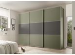 Schwebetürenschrank STAUD "Includo, Made in Germany", dekor salbei, vulkan, B:298cm H:222cm T:68cm, Holzwerkstoff, Schränke, Schwebetürenschrank, Mit vier verschiedenen Ausstattungsvarianten