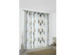 Vorhang WIRTH "Marek" Gr. 2, grau, B:142cm H:175cm, Jacquard, Polyester, Gardinen, Vorhang