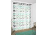 Vorhang WIRTH "Bray" Gr. 3, grün (mint), B:132cm H:225cm, Jacquard, Baumwolle, Polyester, Gardinen, Vorhang