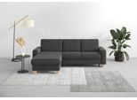 Ecksofa HOME AFFAIRE "Summer L-Form", grau (anthrazit), B:249cm H:91cm T:164cm, 95% Polyester, 5% Polyamid, Sofas, Ecksofa, mit Recamiere, mit oder ohne Bettfunktion und Bettkasten, Cord-Bezug