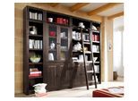 Bücherwand OTTO HOME "Bergen", braun (dunkelbraun), B:255cm H:213cm T:27cm, Massivholz, Regale, Bücherwand, aus massivem schönen Kiefernholz, Breite 255 cm