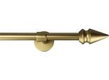 Gardinenstange GARESA "SPYRNA", gold (mattgoldfarben), L:400cm Ø:16mm, Holzwerkstoff, Metall, Gardinenstangen, Gardinenstange, Vorhanggarnitur, verlängerbar, Spitze, ohne Ringe