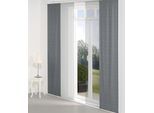 Schiebegardine WIRTH "Torbole" Gr. 4, blau (dunkelblau), B:60cm H:245cm, Jacquard, Baumwolle, Polyester, Gardinen, Schiebegardine