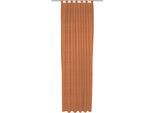Vorhang WIRTH "Trondheim B", orange (terra), B:132cm H:405cm, Polyacryl, Gardinen, Vorhang, nach Maß