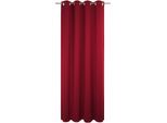 Vorhang WIRTH "Westport" Gr. 1, rot, B:132cm H:145cm, Jacquard, Polyester, Gardinen, Vorhang