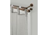 Gardinenstange GARESA "BOLTI", braun (bronzefarben), L:450cm Ø:16mm, Metall, Gardinenstangen, Gardinenstange, Vorhanggarnitur, verlängerbar, Wandmontage, ohne Ringe