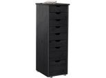 Kommode OTTO HOME "Gava", schwarz, B:34cm H:102cm T:39cm, FSC-zertifiziertes Massivholz, Sideboards, Kommode, massives Kiefernholz, mit vielen Stauraummöglichkeiten, Breite 34 cm