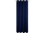 Vorhang WIRTH "Newbury" Gr. 5, blau (nachtblau), B:130cm H:255cm, Jacquard, Baumwolle, Polyester, Gardinen, Vorhang