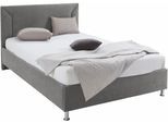 Polsterbett, grau (dunkelgrau), B:150cm L:210cm, Bezug Bett: Microfaser (100% Polyester);Bonnell-Federkernmatratze: Mischgewebe (51% Polyprophlen, 39% Polyester, 10% Baumwolle);Kaltschaummatratze: Frottee (100% Polyester), Bezug abnehm- und waschbar bis 60C, WESTFALIA SCHLAFKOMFORT, Betten, Polsterbett, in diversen Ausführungen