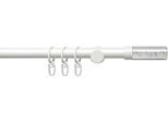 Gardinenstange LIEDECO "Fertigstilgarnitur 20 mm Power Zylinder Acryl" Gr. 2, weiß, L:160cm Ø:20mm, Eisen, Gardinenstangen, Gardinenstange, Gardinenstange Komplett