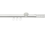 Gardinenstange LIEDECO "Innenlaufgarnitur 20 mm Power Zylinder Acryl" Gr. 3, grau (aluminiumfarben), L:200cm Ø:20mm, Aluminium, Gardinenstangen, Gardinenstange, Gardinenstange Komplett