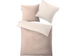 Bettwäsche KLEINE WOLKE "Linda", grau (taupe), B/L: 155cm x 220cm, 1 Stk., 1 Stk., Mako-Satin, B/L: 80cm x 80cm, 2 Stk., Mako-Satin, Obermaterial: 100% Baumwolle, Bettwäsche, Bettwäsche, einfaches, sehr elegantes Design