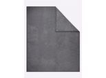 Wohndecke IBENA Gr. 1, grau (anthrazit), B:150cm L:200cm, 58% Baumwolle, 35% Polyacryl, 7% Polyester, Wohndecken, Wohndecke