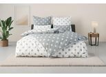Wendebettwäsche OTTO HOME "Dots", grau, B/L: 135cm x 200cm, 1 Stk., 1 Stk., Polycotton recycelt, B/L: 80cm x 80cm, 2 Stk., Polycotton recycelt, Obermaterial: 50% Baumwolle, 50% Polyester, Bettwäsche, Wendebettwäsche, ab Größe 135x200 cm, aus recyceltem Material, Bettwäsche mit Punkten