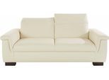 2,5-Sitzer DOMO COLLECTION "Sully", beige (creme), B:210cm H:84cm T:102cm, Luxus-Microfaser (100% Polyester);Kunstleder SOFTLUX;Luxus-Microfaser ALTARA NUBUCK (100% Polyester);Chenille (100% Polyester), Sofas, 2 5-Sitzer, wahlweise mit Rückenverstellung